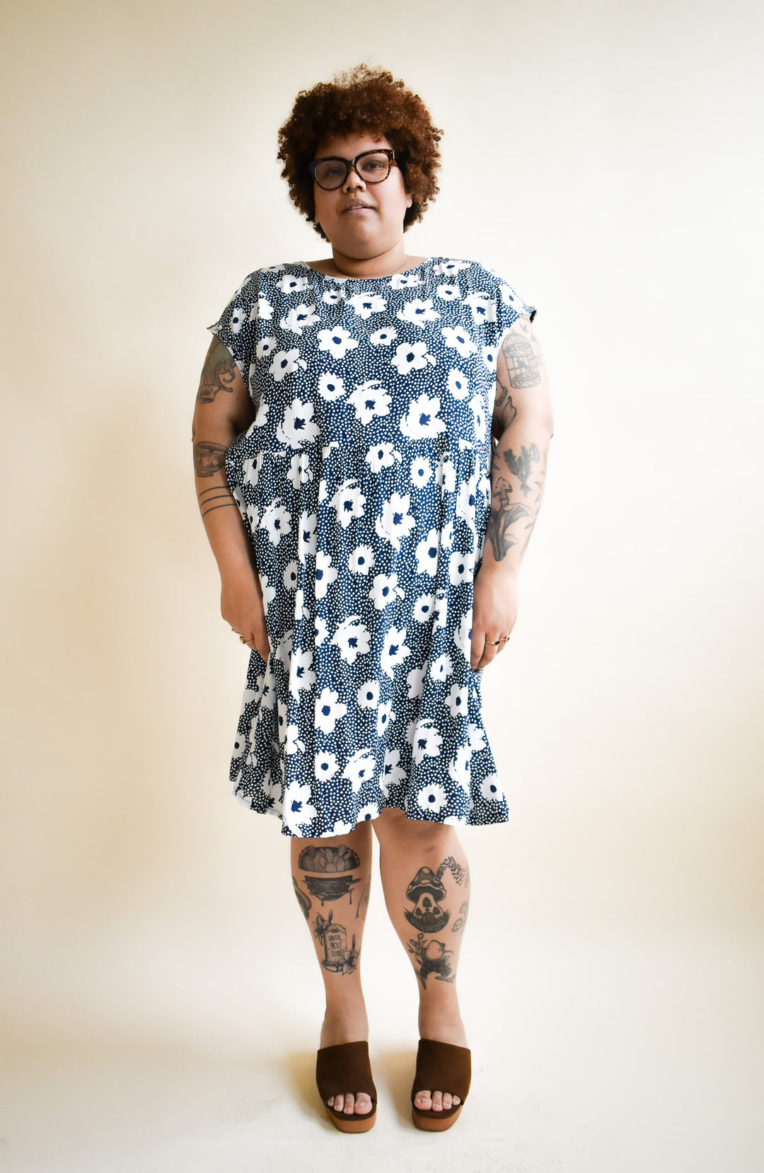 Florence Dress in Dotted Floral