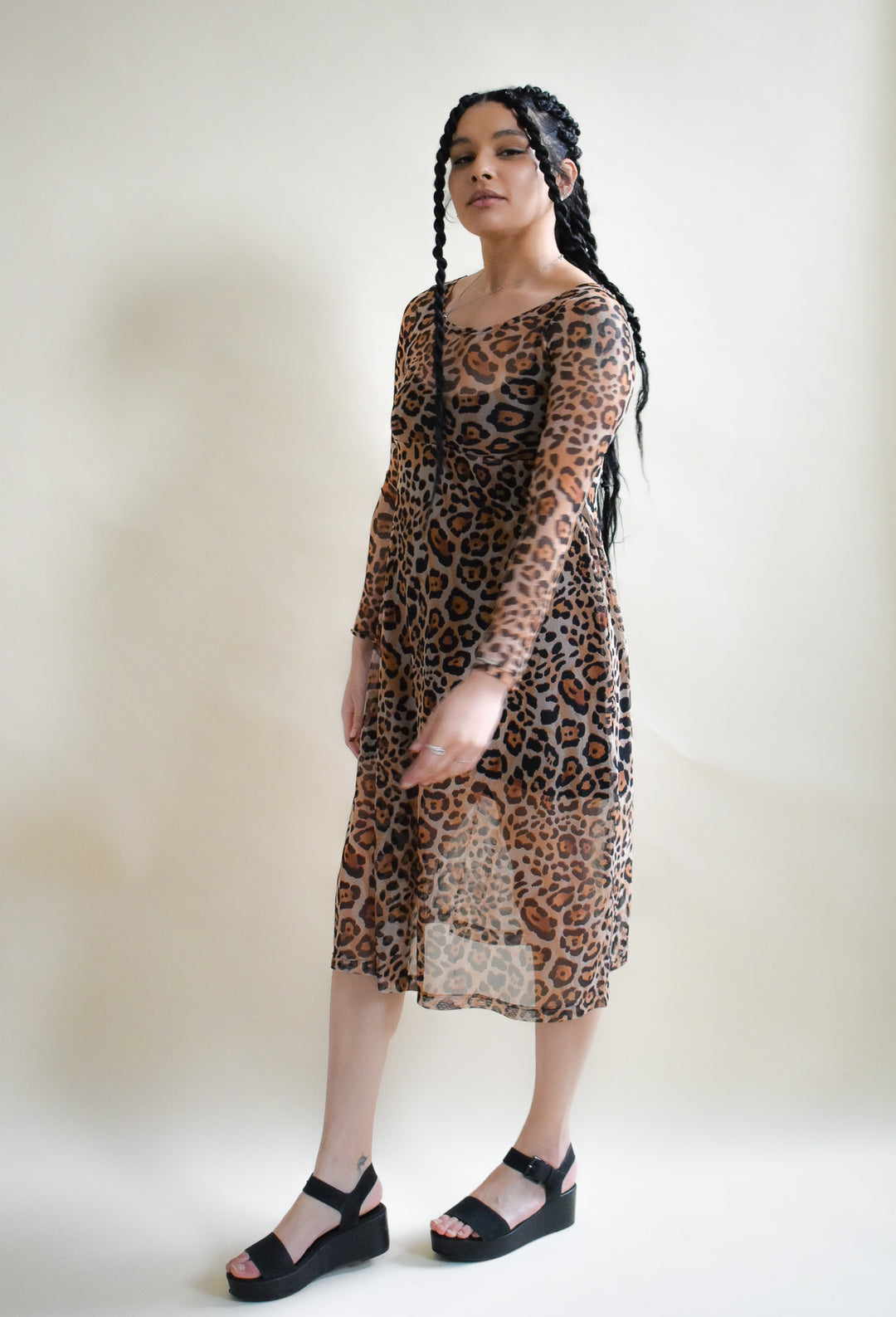 Megumi in Leopard Powermesh