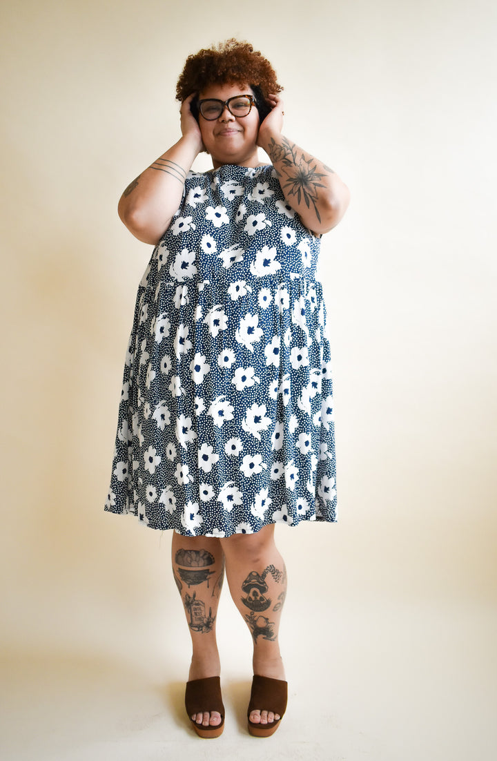 Florence Dress in Dotted Floral