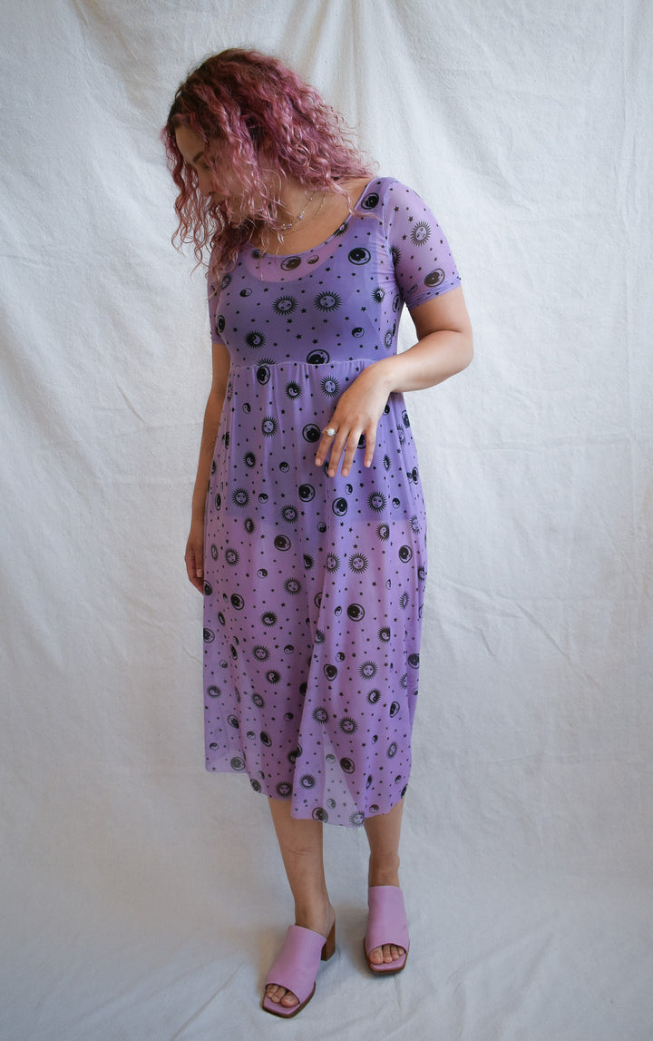 Megumi Dress in Lavender Skies