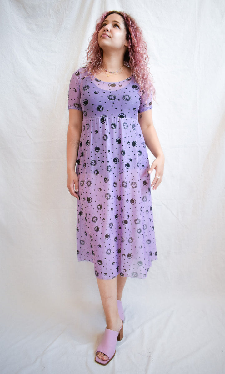 Megumi Dress in Lavender Skies