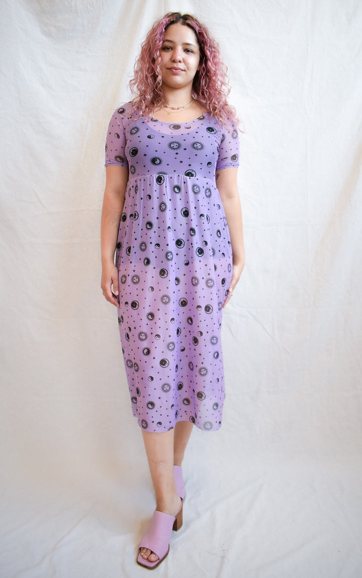 Megumi Dress in Lavender Skies