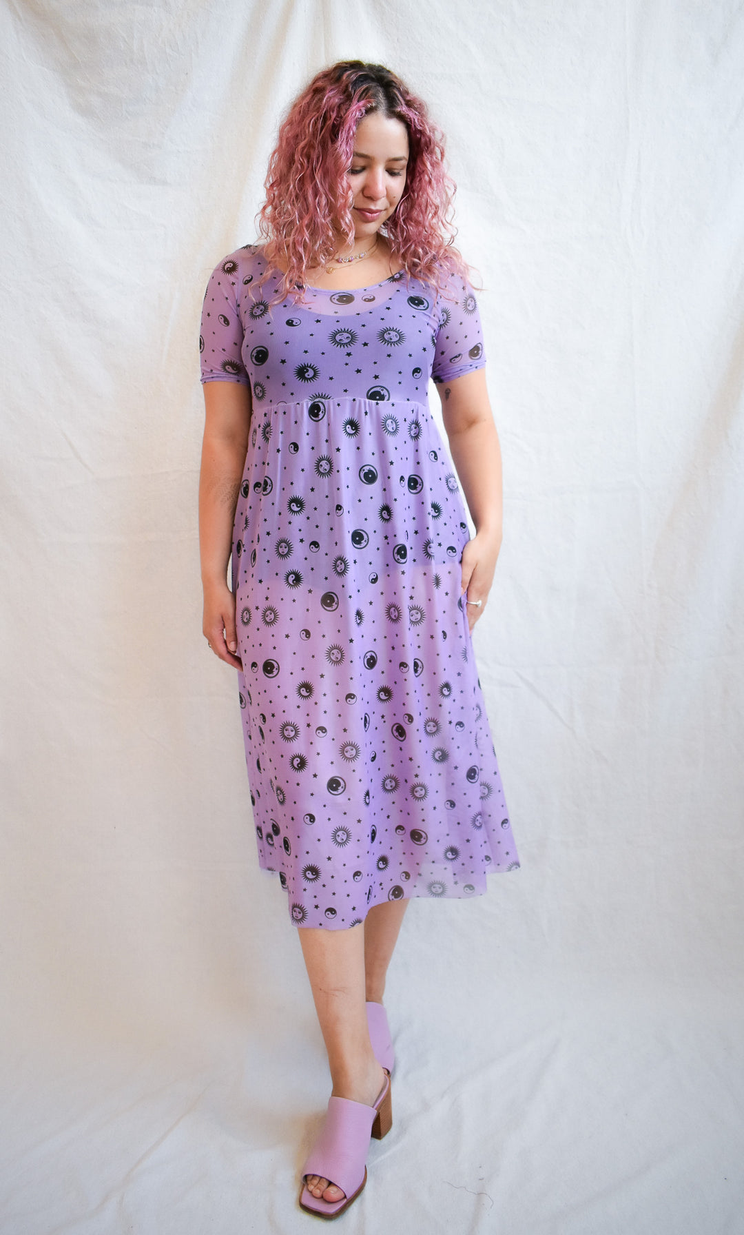 Megumi Dress in Lavender Skies