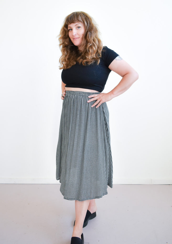 Eva Midi Gingham Skirt