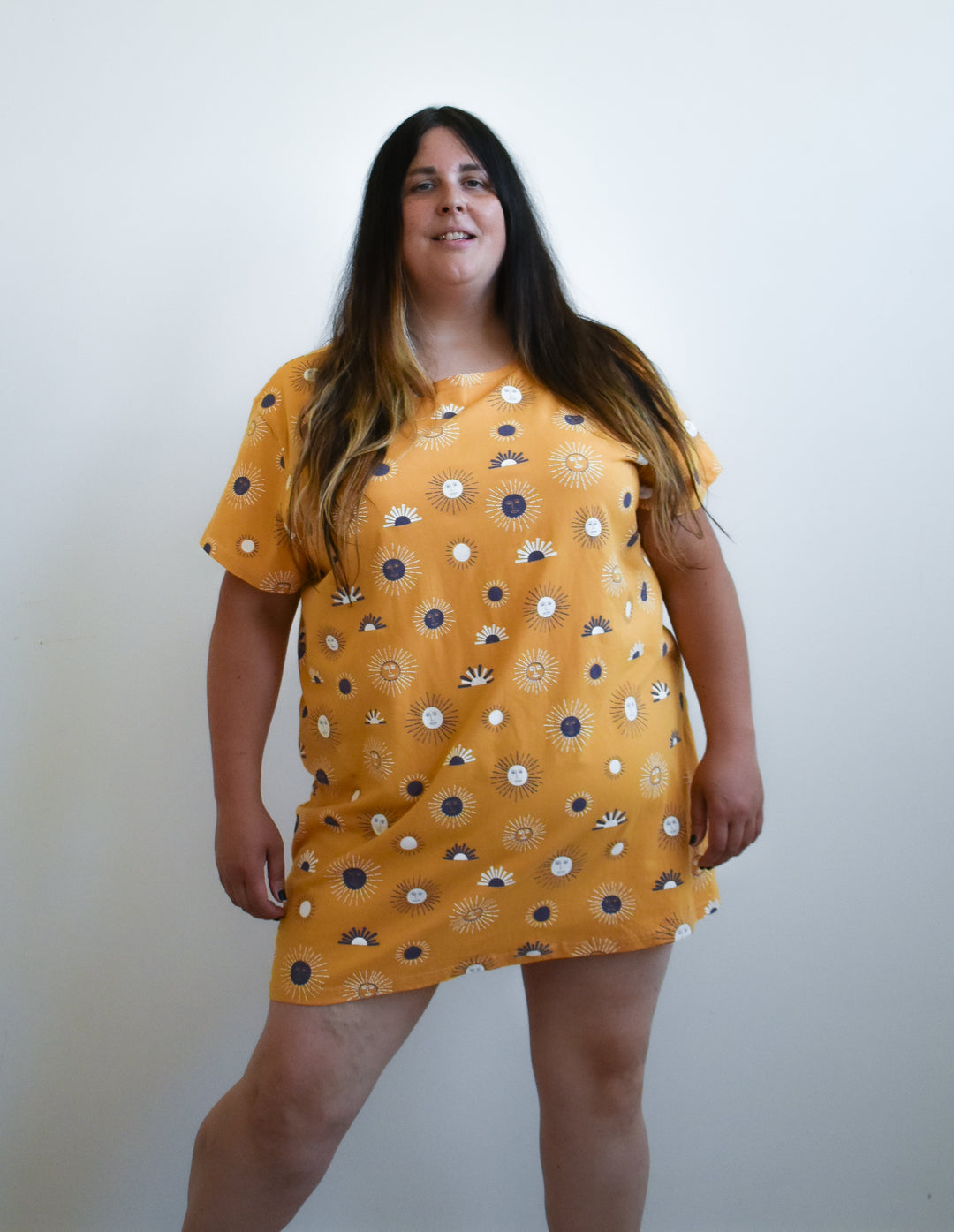 TOTALLY BESTIES Sammy T-Shirt Dress in Suns