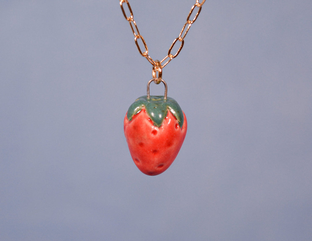 Red Strawberry Necklace