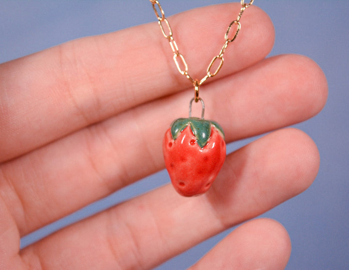 Red Strawberry Necklace