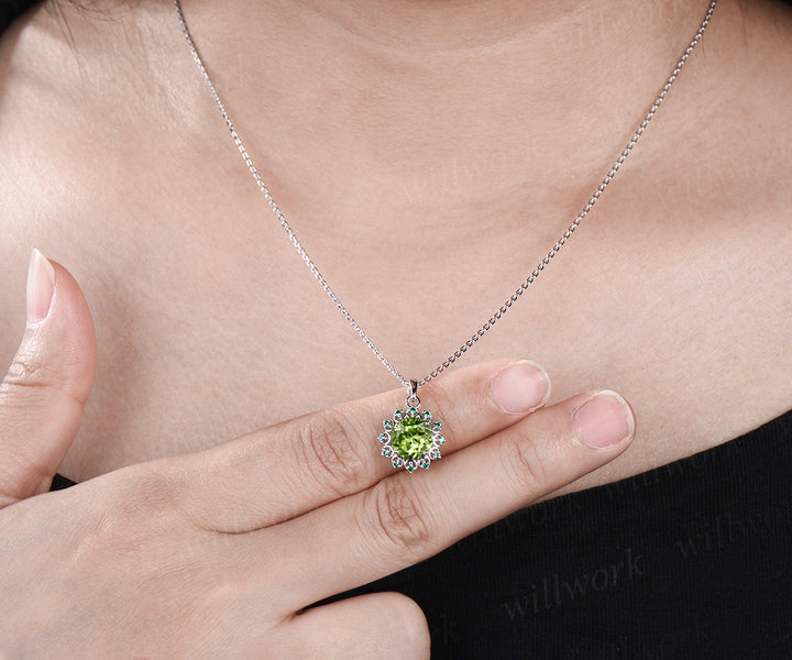 Natural Peridot Necklace