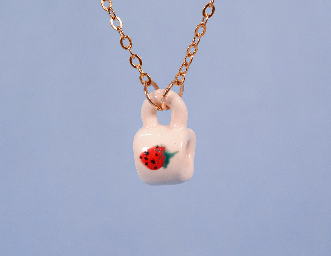 Strawberry Mug Necklace