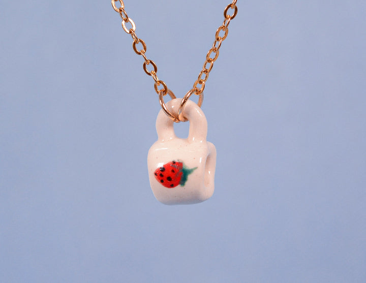 Strawberry Mug Necklace