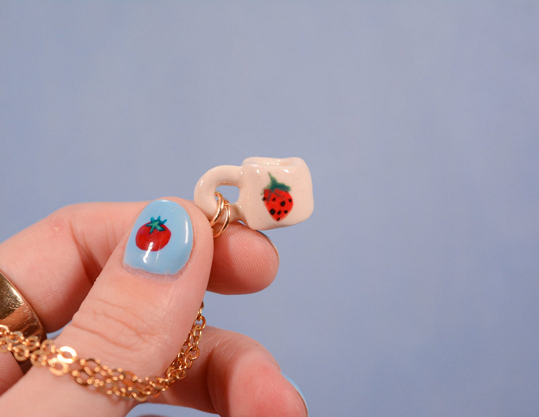 Strawberry Mug Necklace