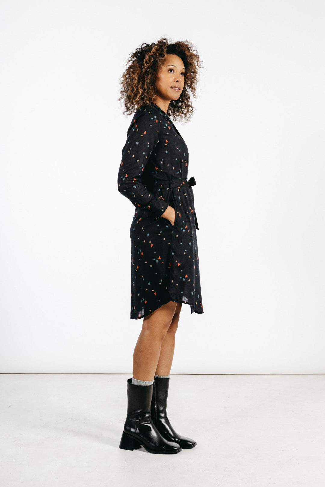 Emery Shirt Dress / Artifact Print