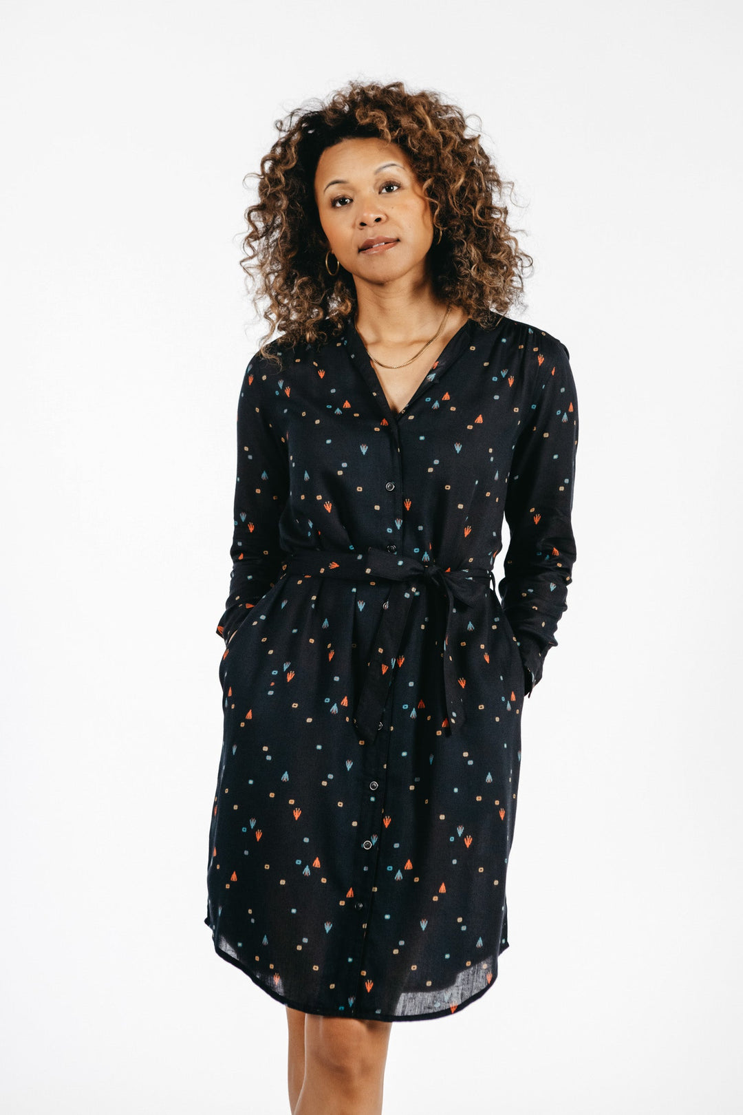 Emery Shirt Dress / Artifact Print