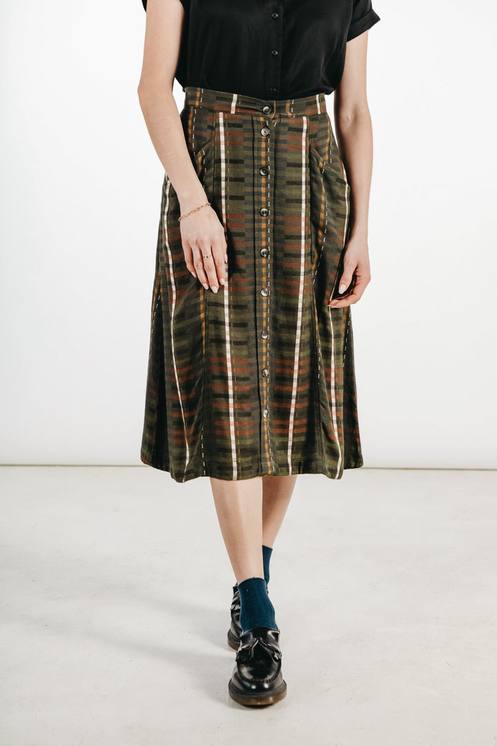 Evelyn Skirt / Olive Stripe