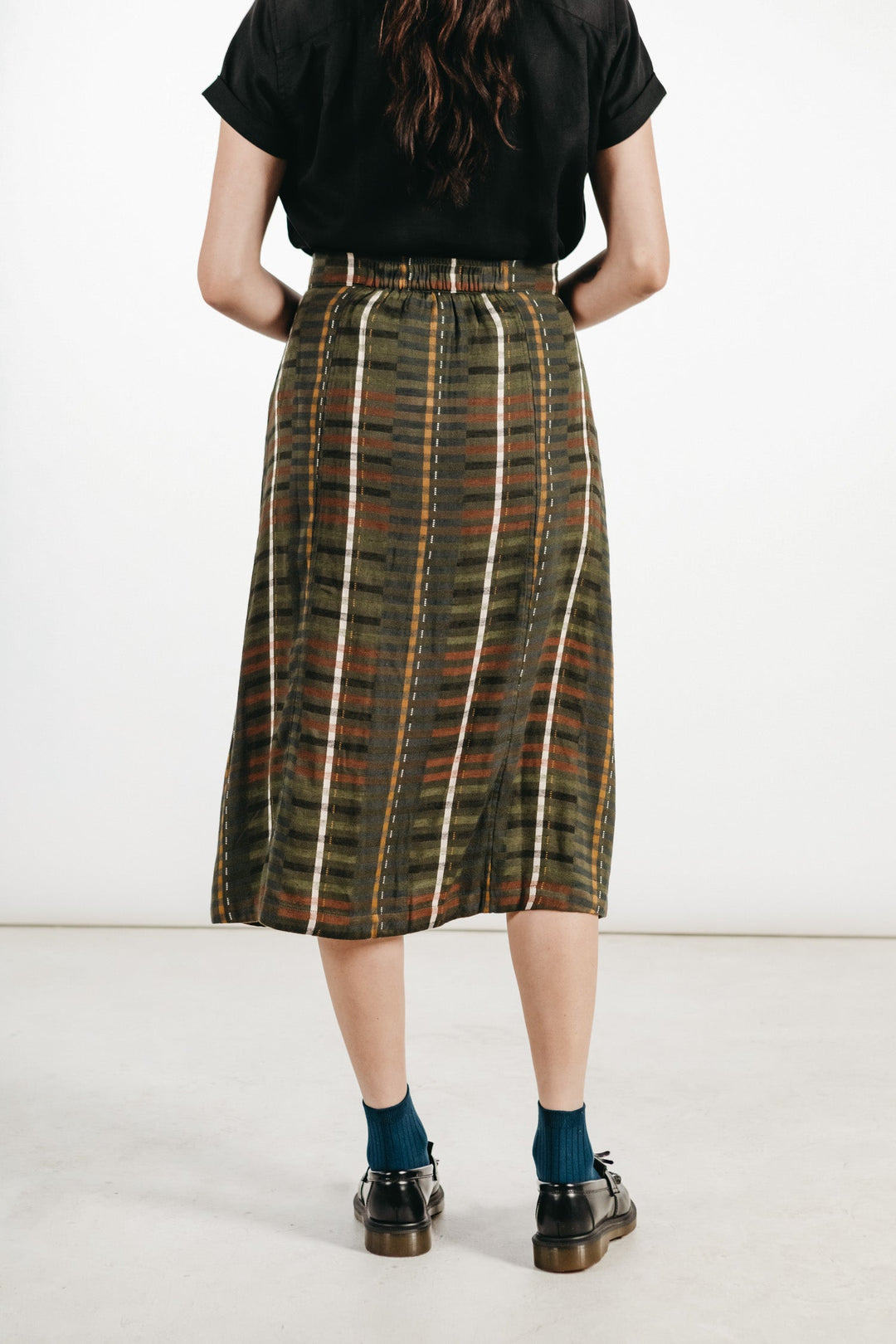 Evelyn Skirt / Olive Stripe