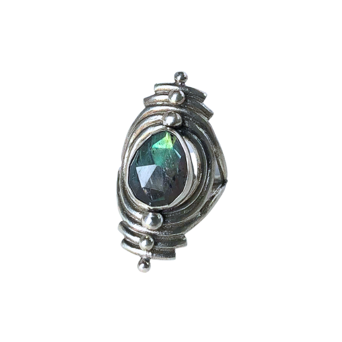 Faceted Labradorite Portal Ring- Size 10