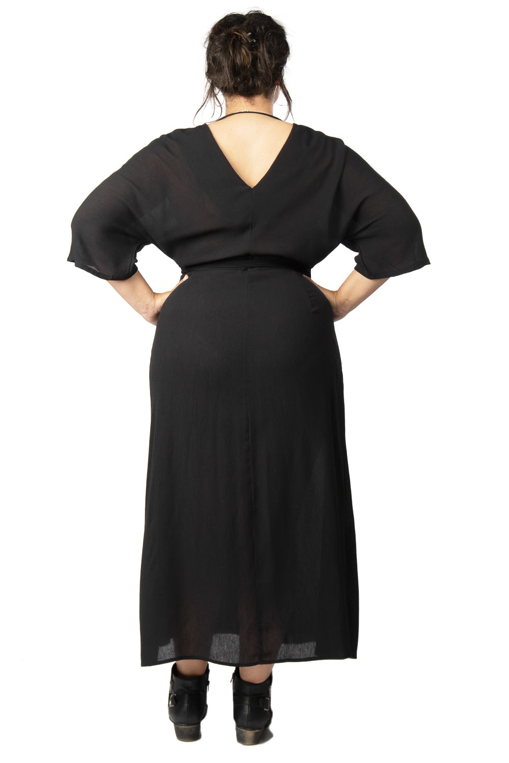 Diana Dress in Black Crepe