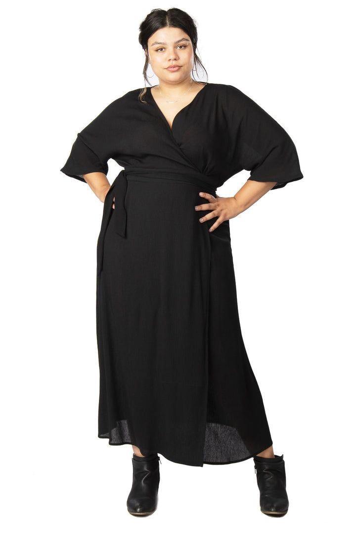 Diana Dress in Black Crepe