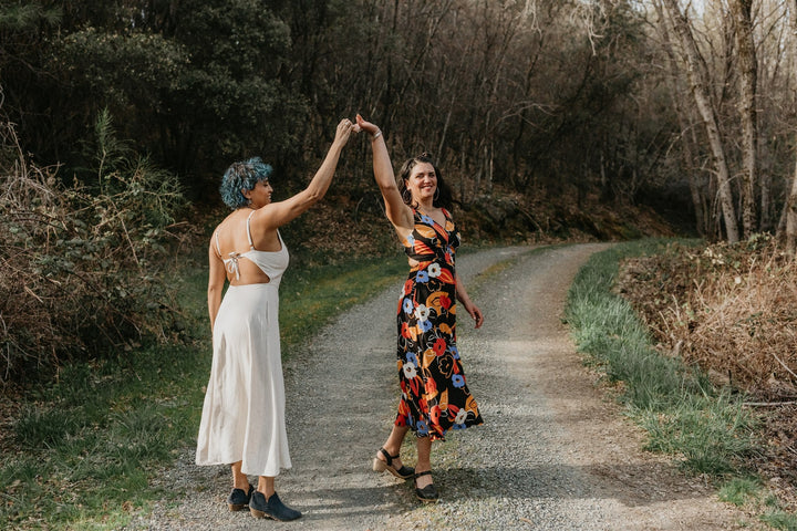 Meadow Dress in Abstract Floral