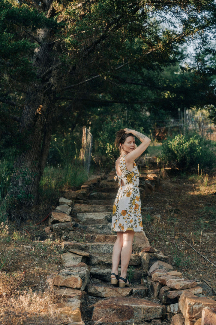 Archie Dress in Oat Marigold Linen