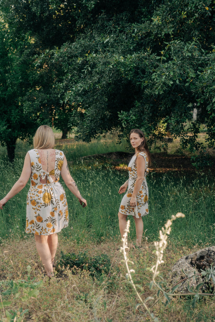 Archie Dress in Oat Marigold Linen