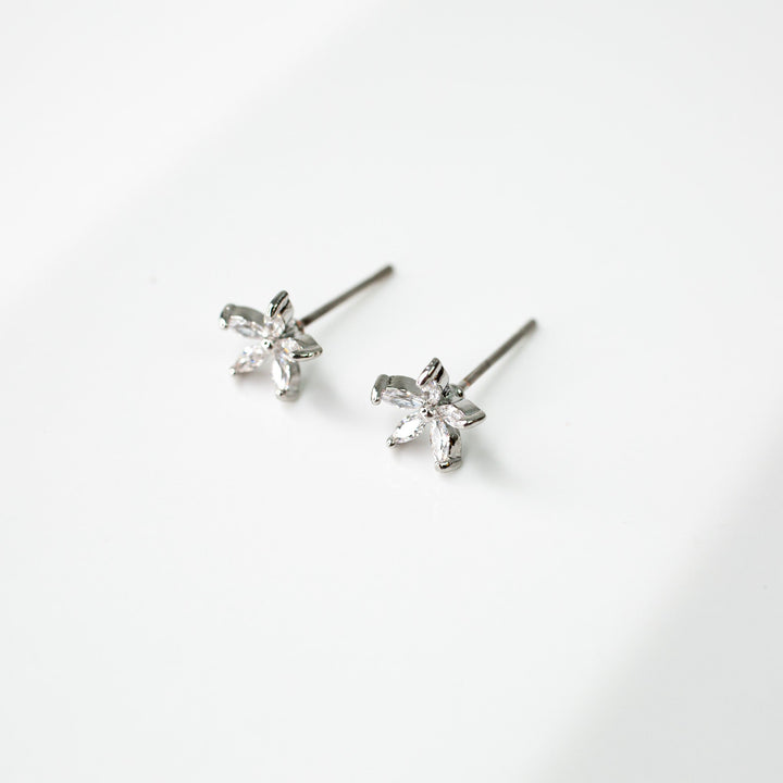 Flora Crystal Stud Earrings