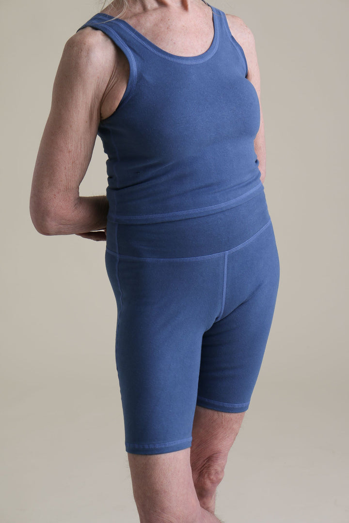 Yoga Bike Shorts in Azure