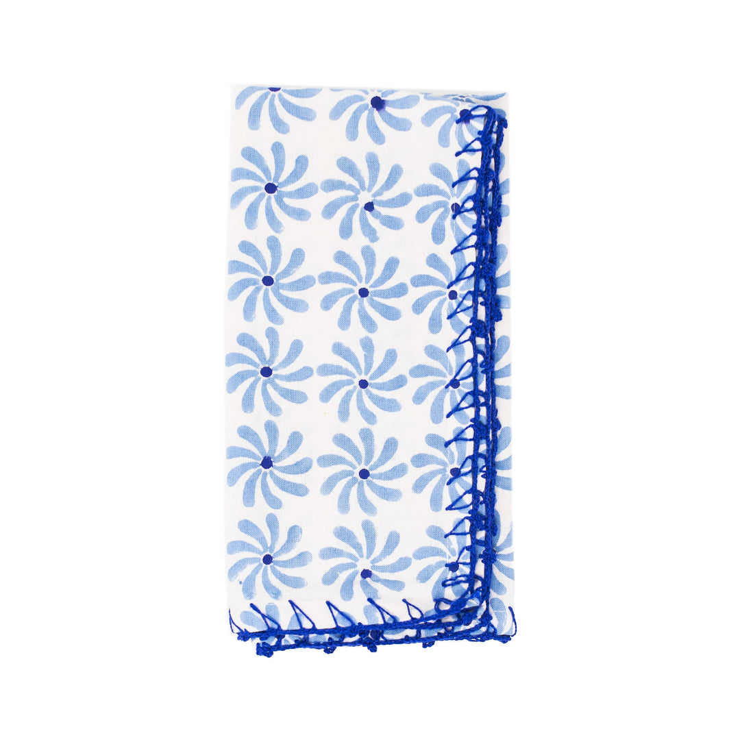 THE BLUE SWIRL CROCHET NAPKIN - SET