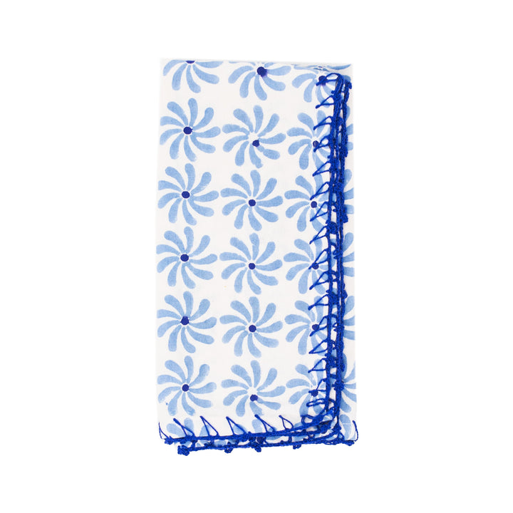 THE BLUE SWIRL CROCHET NAPKIN - SET