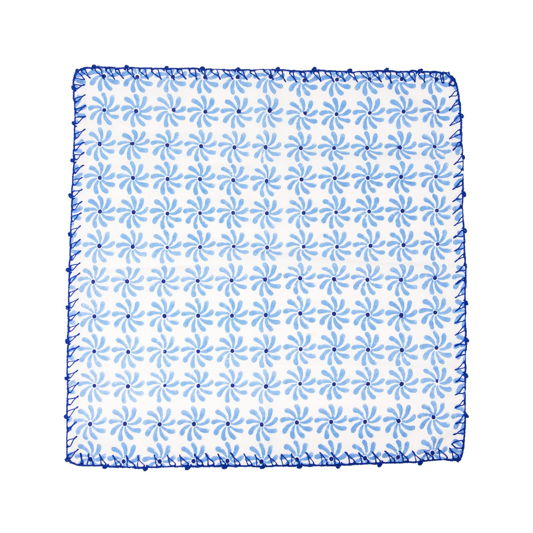 THE BLUE SWIRL CROCHET NAPKIN - SET