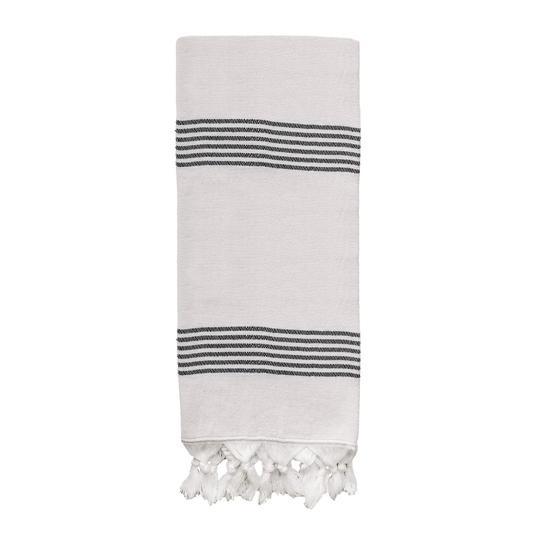 Turkish Cotton + Bamboo Hand Towel - Multi Stripes