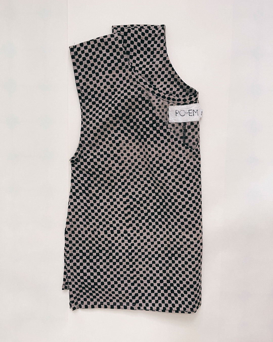 Handloom Blouse Tank Top in Mosaic Checkered