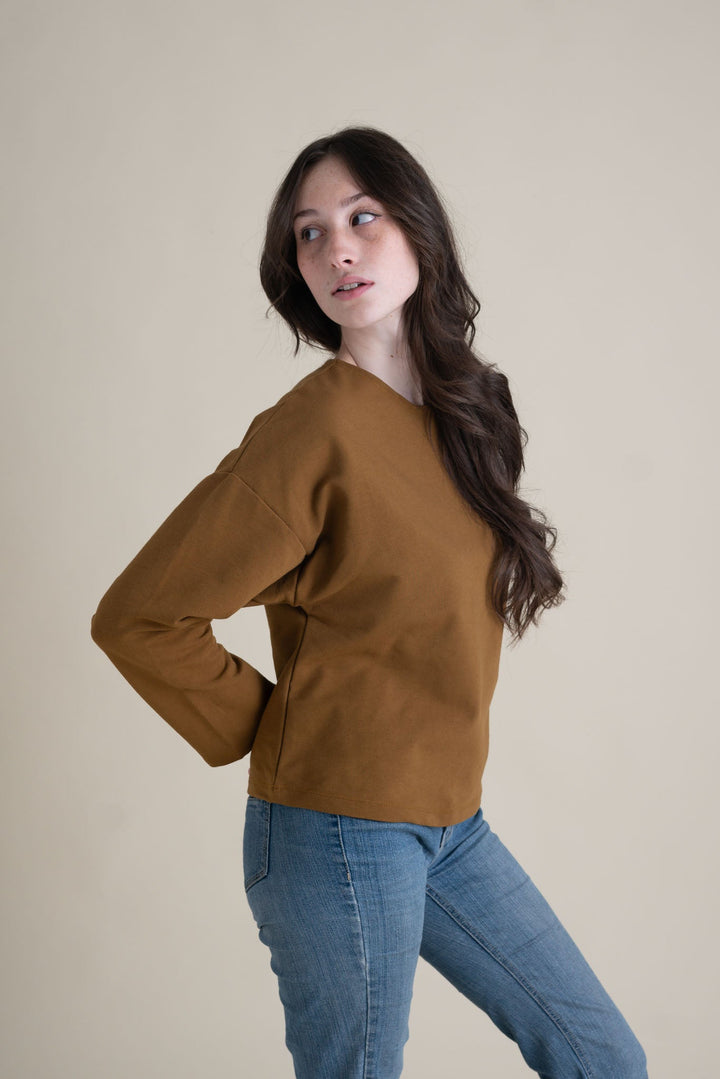 Christine Top in Almond