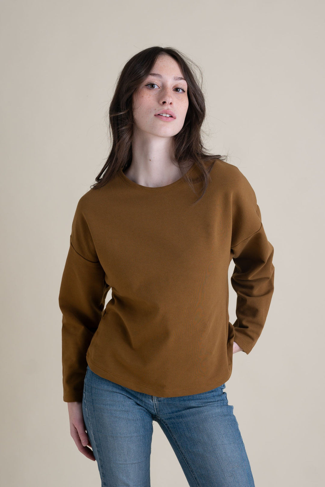 Christine Top in Almond