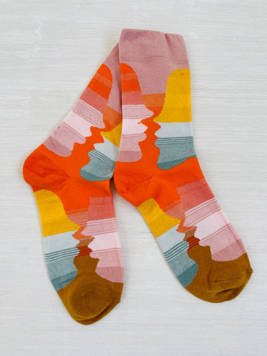 Kissy Stripe Crew Sock