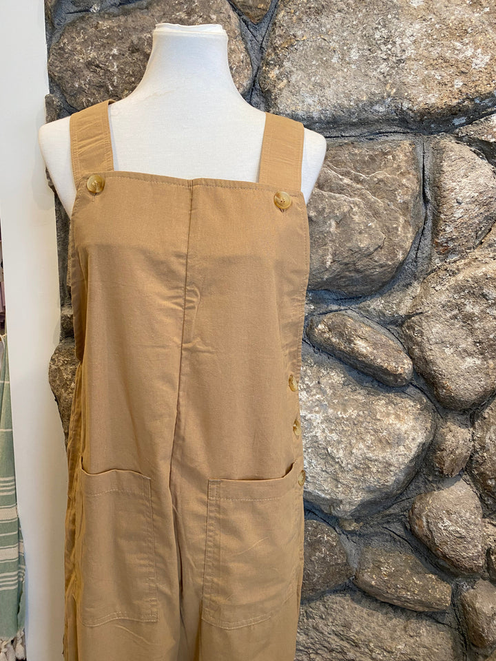 Nora Linen Overalls with Back Pockets