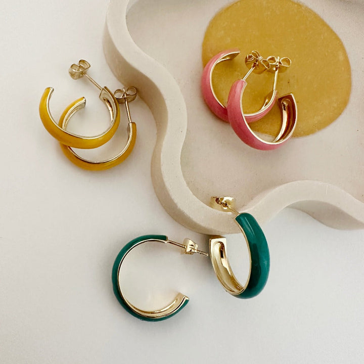 Daphne Enamel Hoops