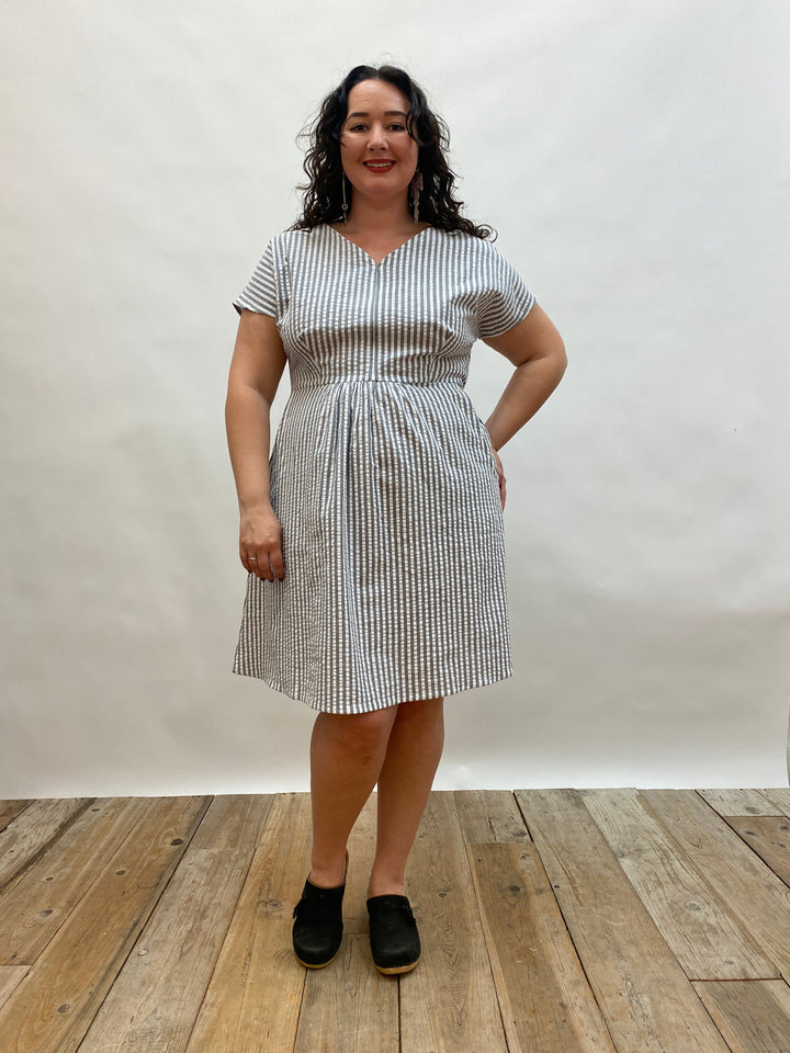 Dolman Dress in Seersucker