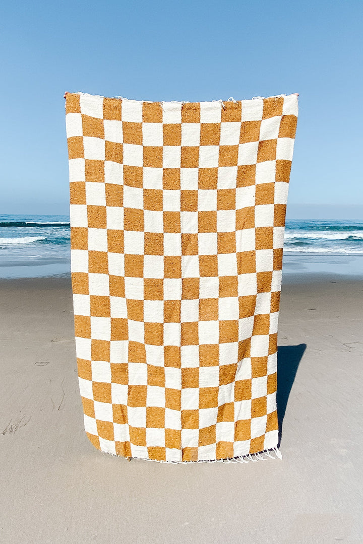 Gold Checkered Blanket