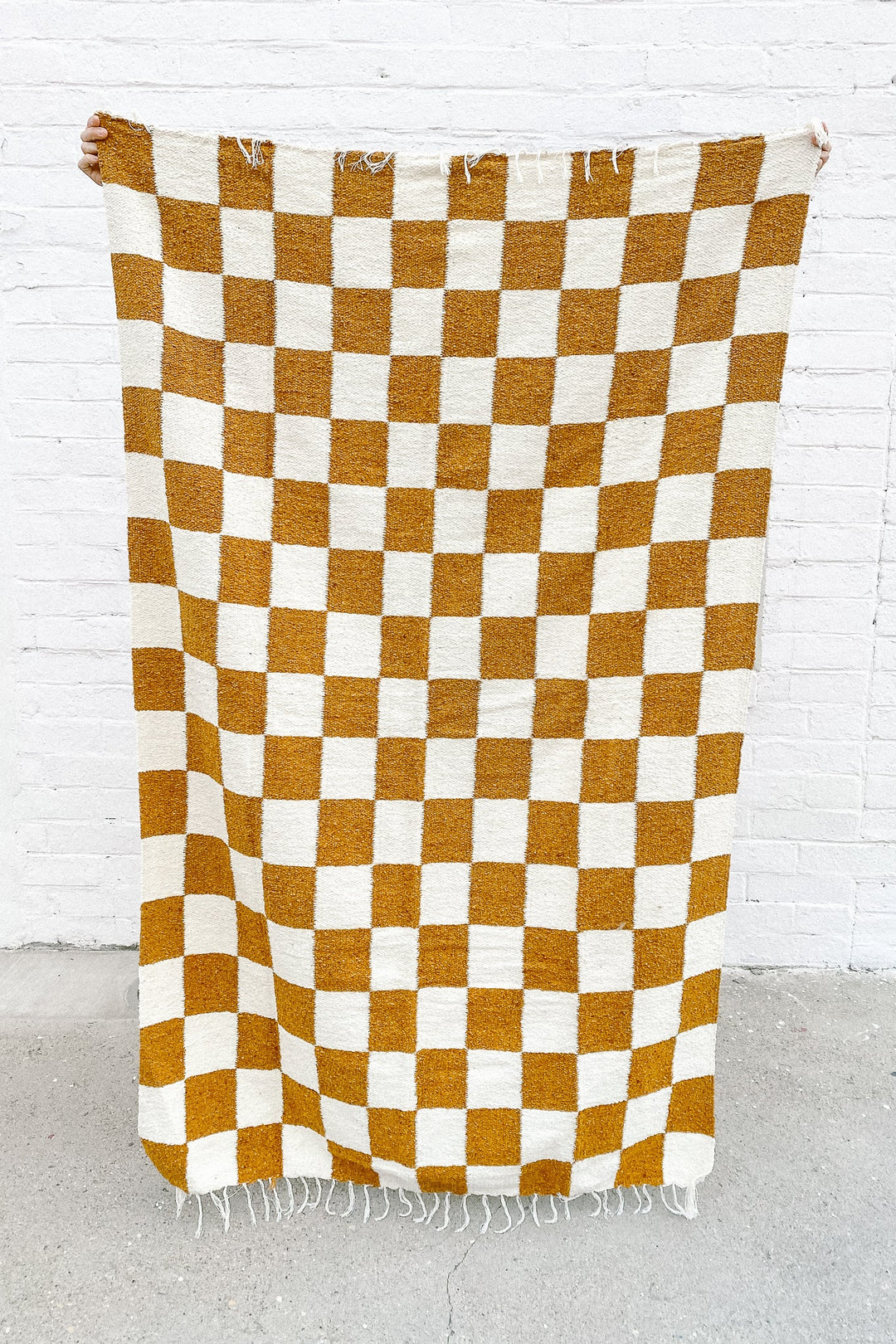 Gold Checkered Blanket