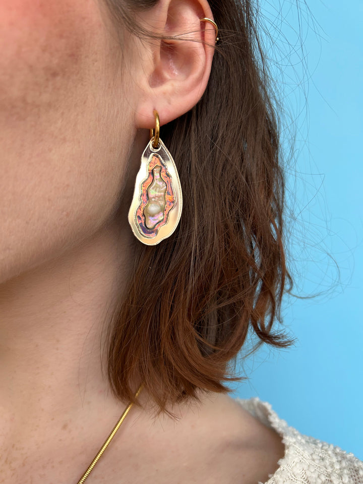 Oyster Earrings (Two Sizes)