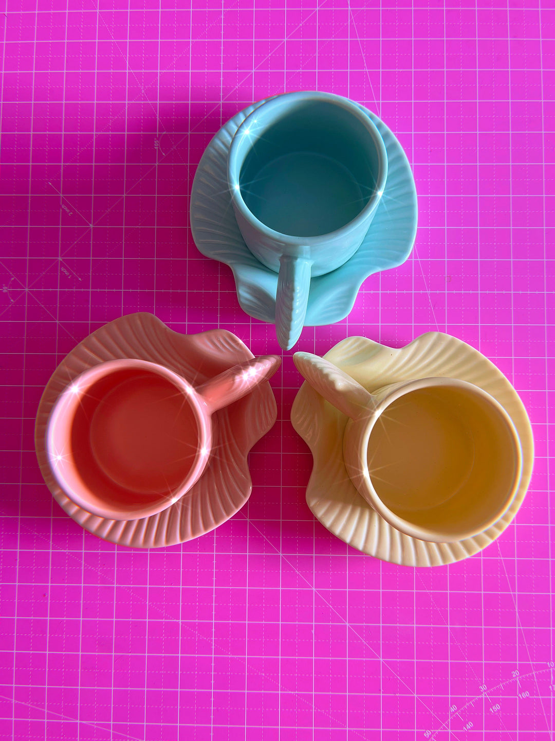 Seashell Mug and Saucer