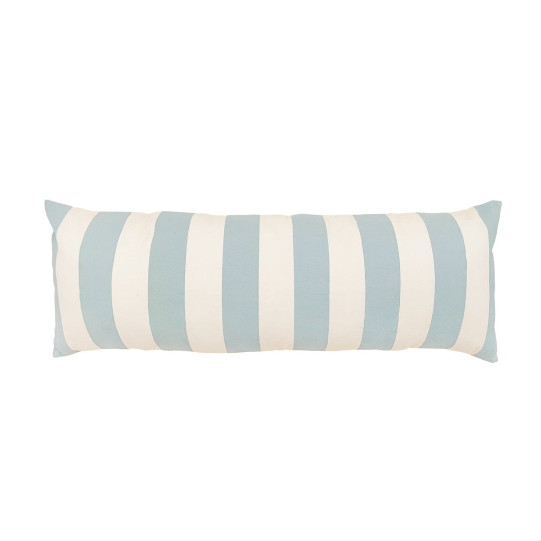 striped lumbar - blue pillow cover