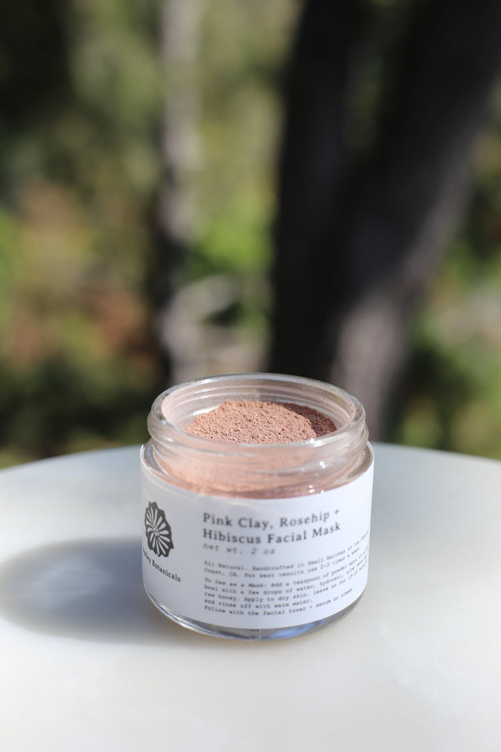 Pink Clay, Rosehip + Hibiscus Facial Mask