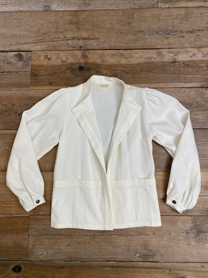 Jane Jacket in Textured White