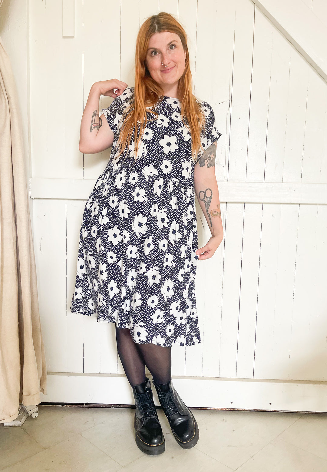 Florence Dress in Dotted Floral