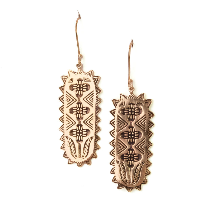 Gladys Brass Earrings