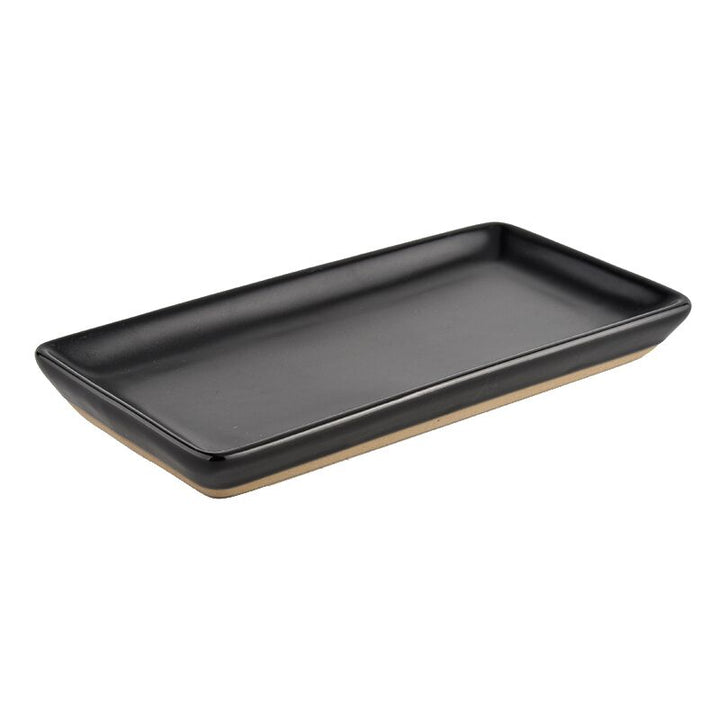 Black Stoneware Tray