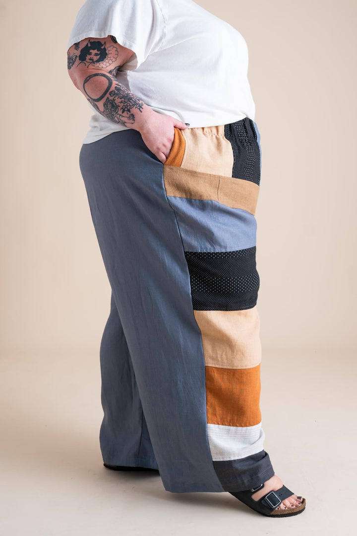 Sunset Pants 4X in Patchwork #2