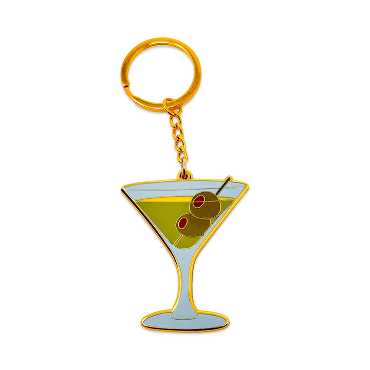 Martini Enamel Keychain